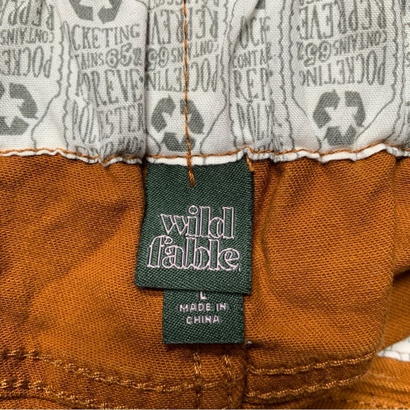 Wild Fable Shorts Womens Large Coral Orange Paper Bag Waist Recycled - Picture 4 of 10